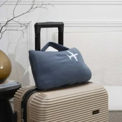 Jet Lag Plaids^Plaid polaire avion avec housse noir - 120x150cm