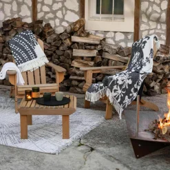 Plaid Recyclé Taina carbone - 160x140 cm-Vivaraise Hot