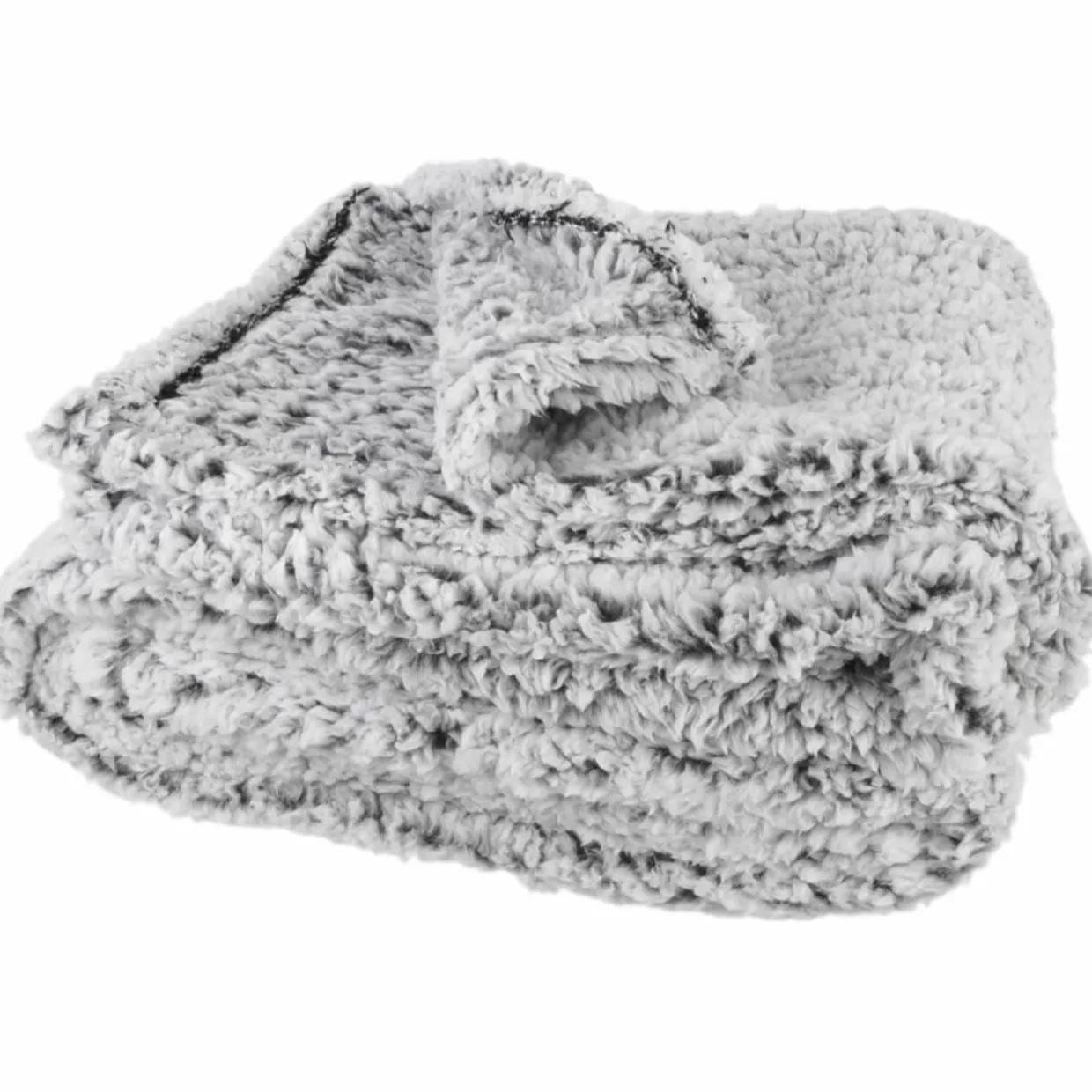 Home Deco Factory Plaids^Plaid sherpa gris - 120x150 cm