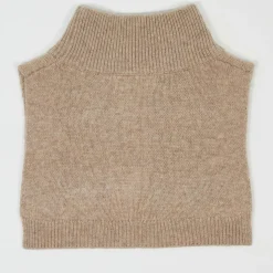 Plastron 100% Cachemire col montant en côtes Carla chestnut-Cashmere Tribu Hot