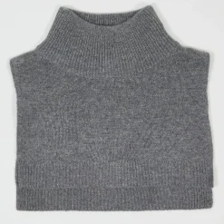 Femme Cashmere Tribu Echarpes, Foulards^Plastron 100% Cachemire col montant en côtes Carla gris