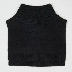Femme Cashmere Tribu Echarpes, Foulards^Plastron 100% Cachemire col montant en côtes Carla noir