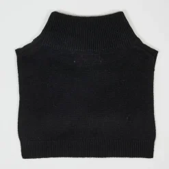 Femme Cashmere Tribu Echarpes, Foulards^Plastron 100% Cachemire col montant en côtes Carla noir