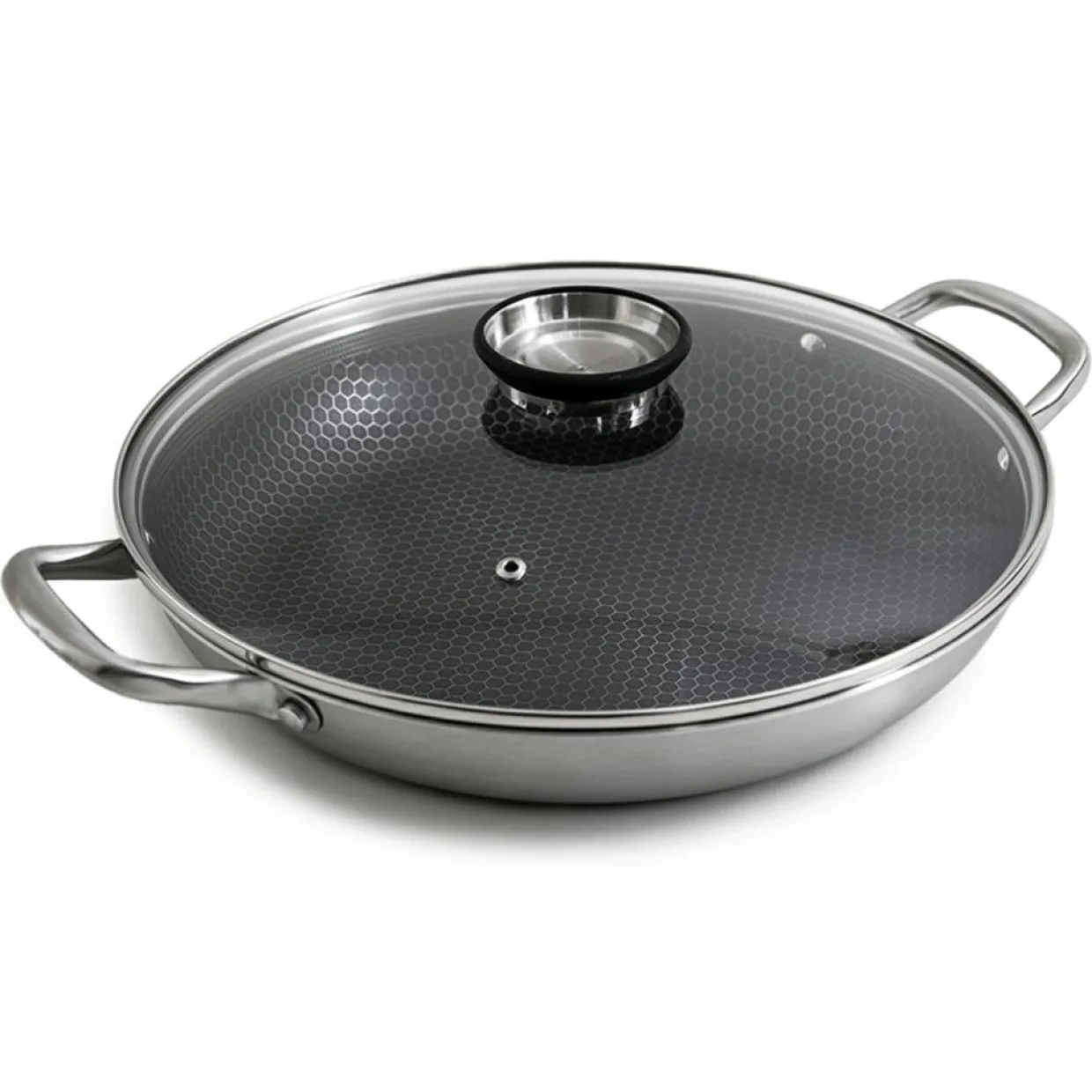 Gam'Hotel Moules Et Plats^Plat à paëlla triplex avec couvercle blackcube - D.32 cm