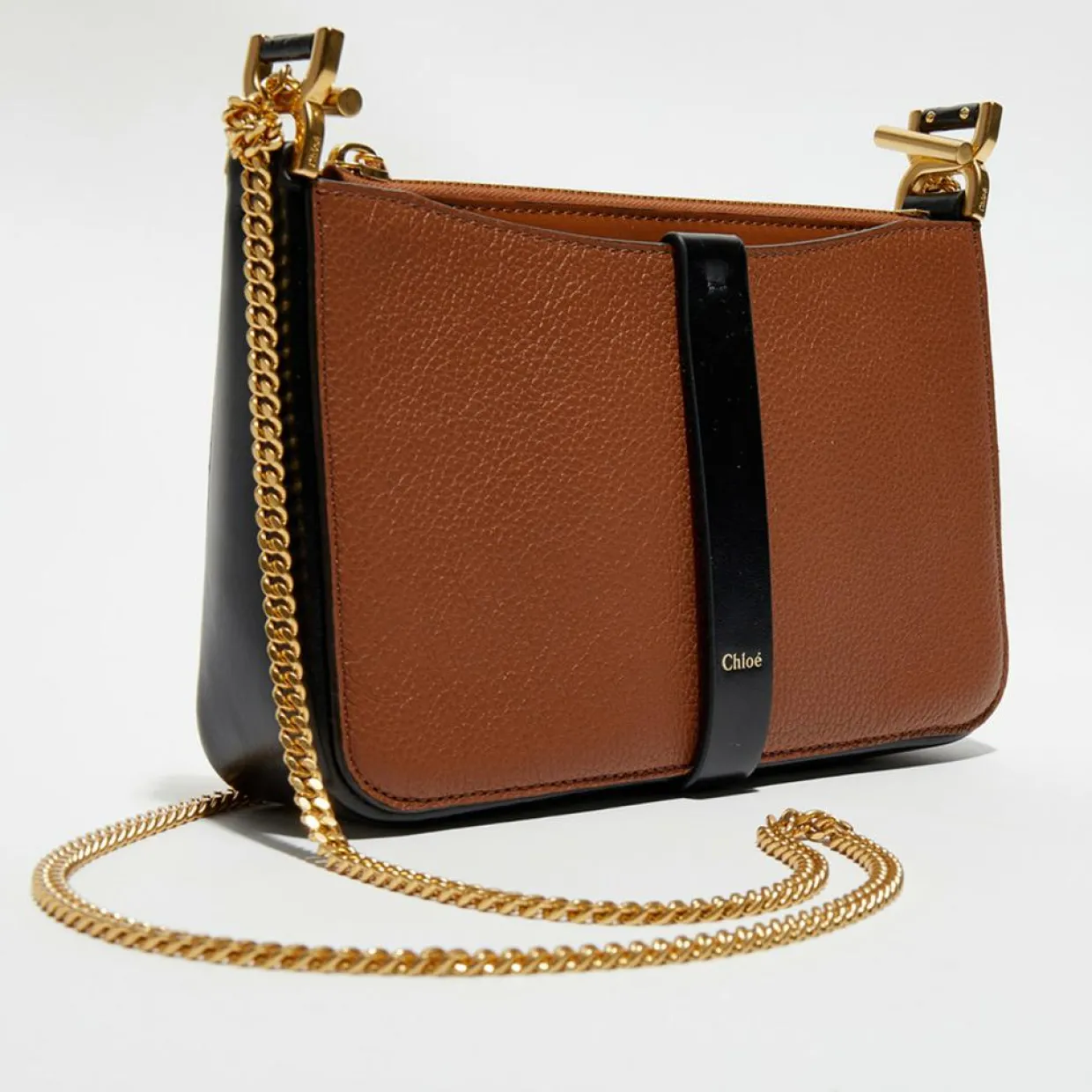 Femme Chloé Pochettes^Pochette bandoulière en Cuir Tess marron - 20x12x3 cm