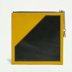 Pochette en Cuir à main mousqueton moutarde - 18x19 cm-Marni Best