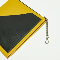 Pochette en Cuir à main mousqueton moutarde - 18x19 cm-Marni Best