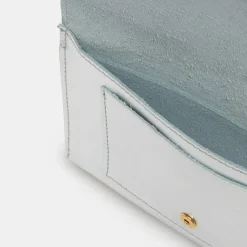 Femme Galeries Lafayette Pochettes^Pochette en Cuir Fred Mif argentée - 11x17x1 cm