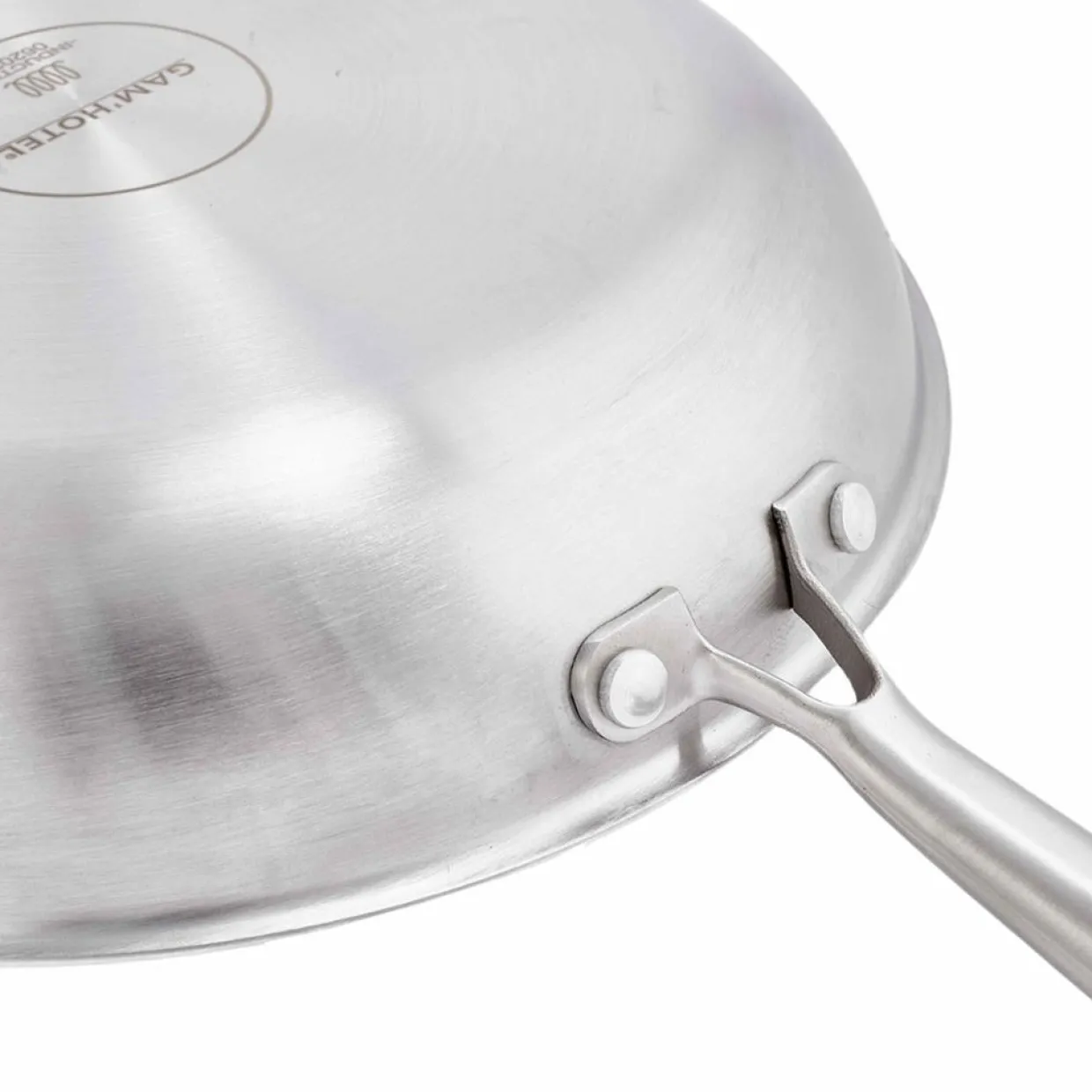 Poêle triplex induction argentée - D.28 cm-Gam'Hotel Outlet