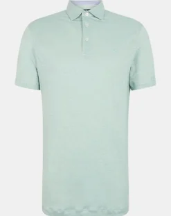 Homme Hackett London Polos^Polo 100% Lin Chambray céladon