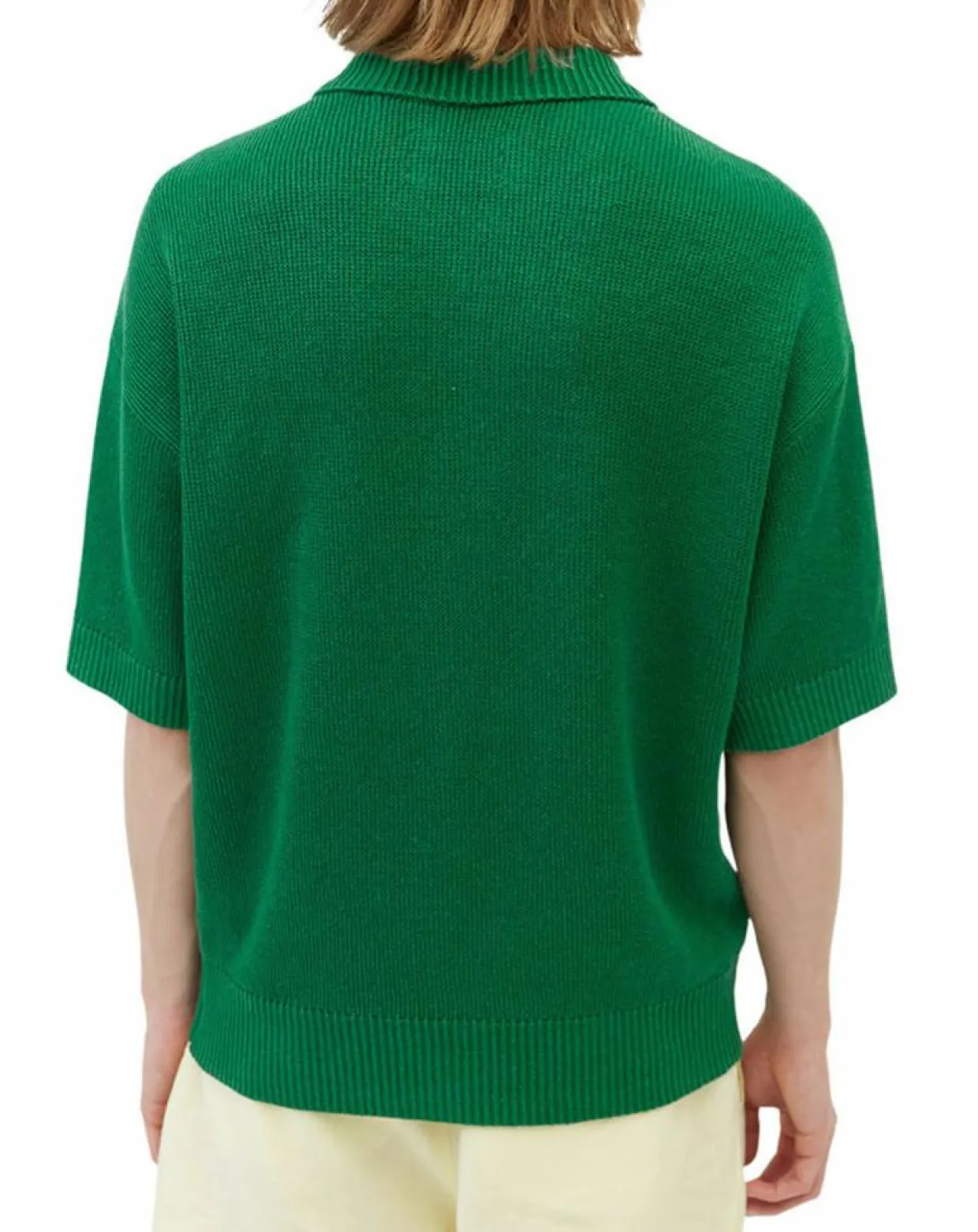 Homme Marc O'Polo Polos^Polo 100% Lin manches courtes Maille vert emeraude