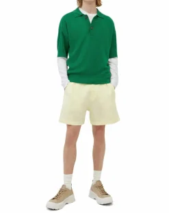 Homme Marc O'Polo Polos^Polo 100% Lin manches courtes Maille vert emeraude
