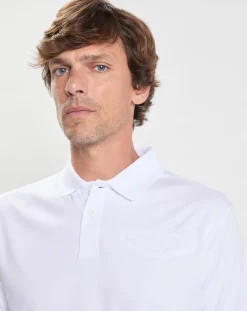 Homme Hackett London Polos^Polo Aston Martin Racing blanc