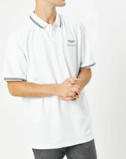 Homme Hackett London Polos^Polo Aston Martin Racing Détail Col blanc