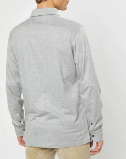 Polo Classic Fit Mercerise gris-Hackett London Outlet