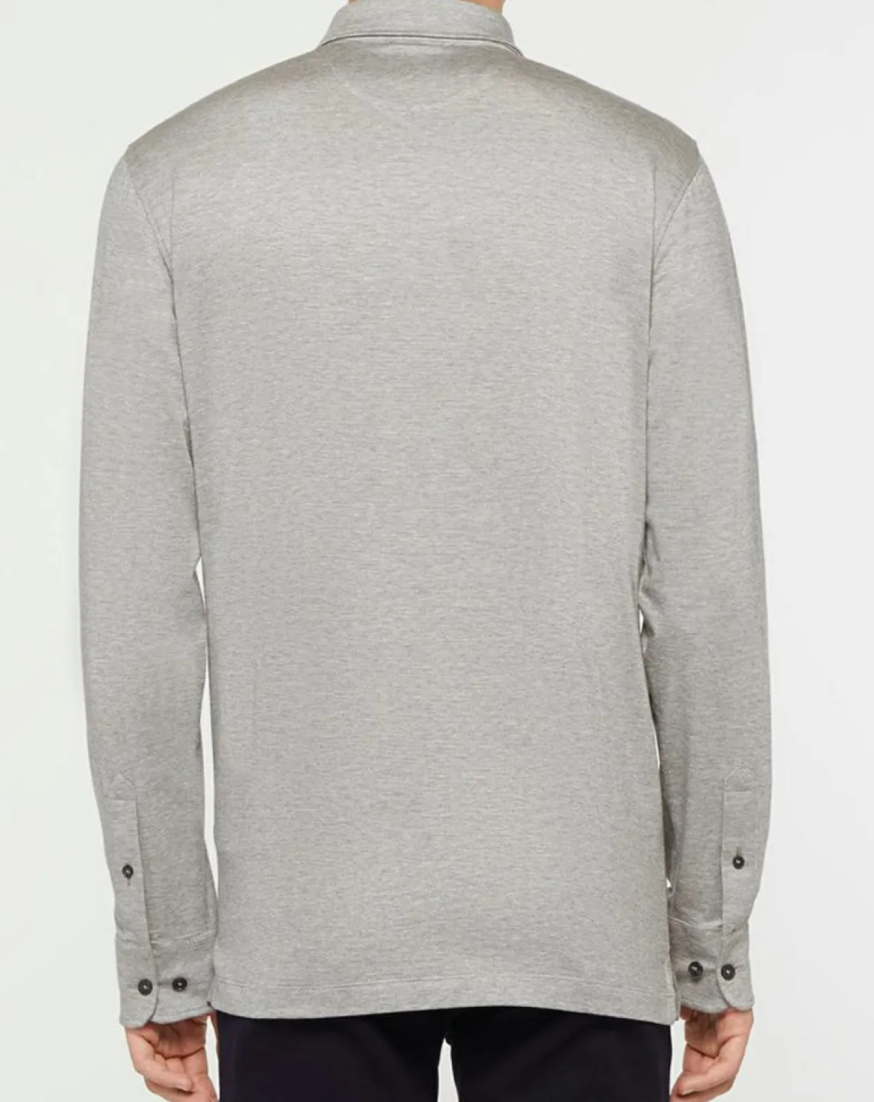 Polo Classic Fit Mercerise gris-Hackett London Outlet