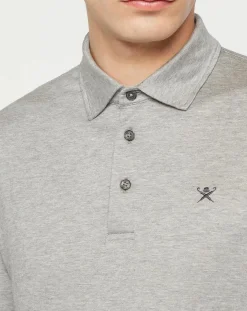 Polo Classic Fit Mercerise gris-Hackett London Outlet