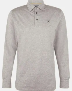 Polo Classic Fit Mercerise gris-Hackett London Outlet