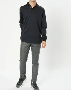 Polo Classic Fit Pied-de-poule noir/bleu marine-Hackett London Best