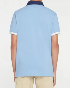 Polo Classic Fit Piqué Brand bleu ciel-Hackett London Sale