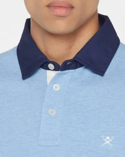 Polo Classic Fit Piqué Brand bleu ciel-Hackett London Sale