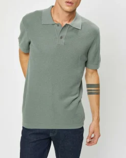 Polo en Coton & Soie kaki-Hackett London Clearance