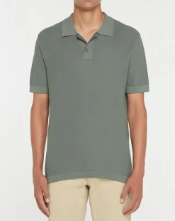 Polo en Coton & Soie kaki-Hackett London Clearance