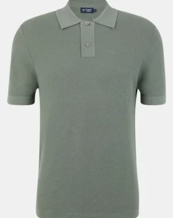 Polo en Coton & Soie kaki-Hackett London Clearance