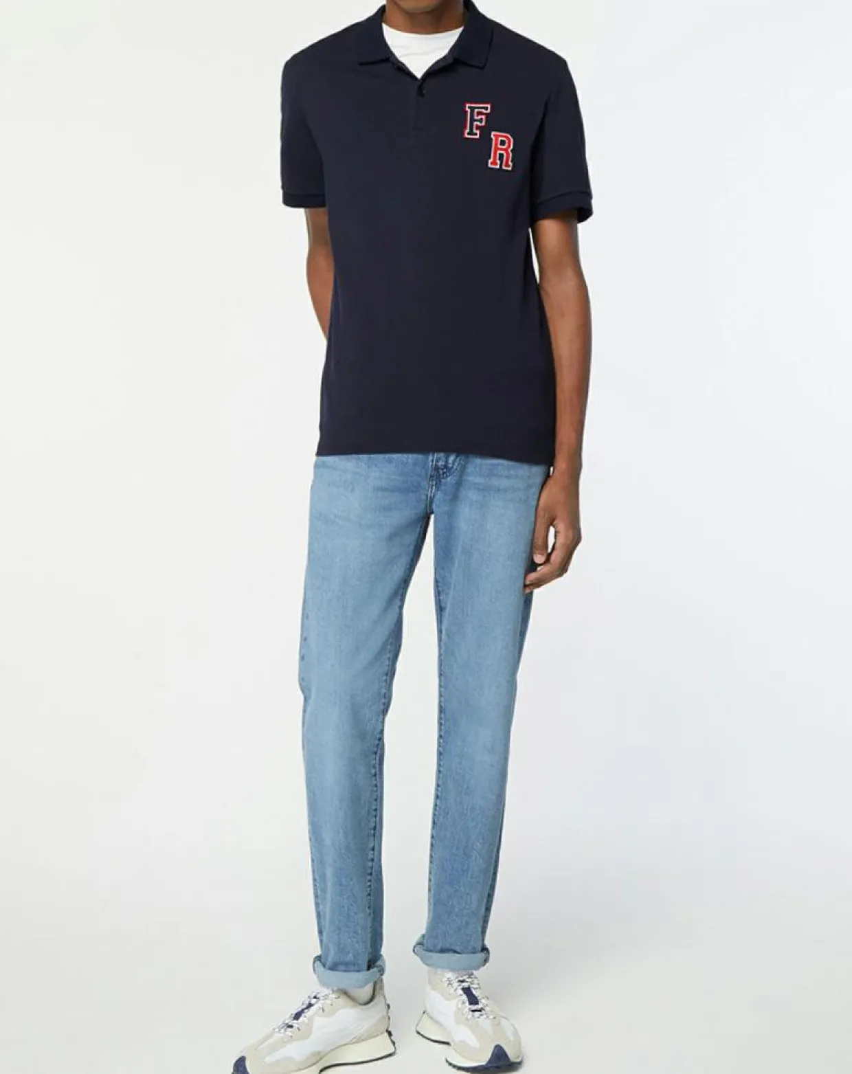 Polo en Coton piqué Piaf bleu marine-Galeries Lafayette Outlet