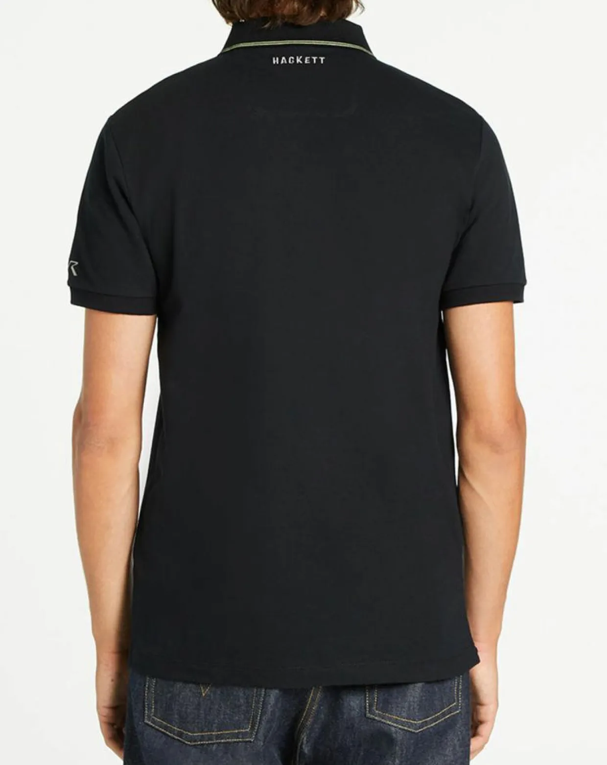 Homme Hackett London Polos^Polo en jersey Regular Fit rayé Aston Martin Racing noir