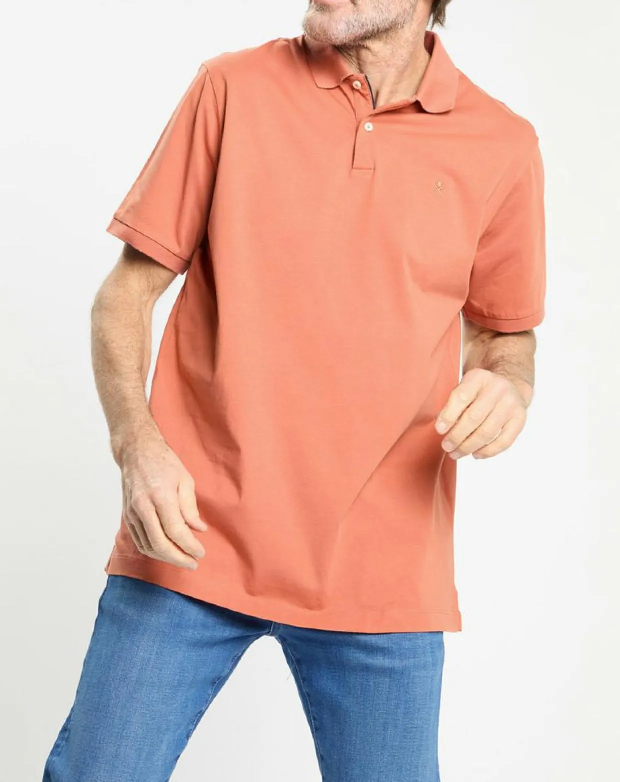 Homme Hackett London Polos^Polo en Jersey Regular Fit uni Smart orange moyen