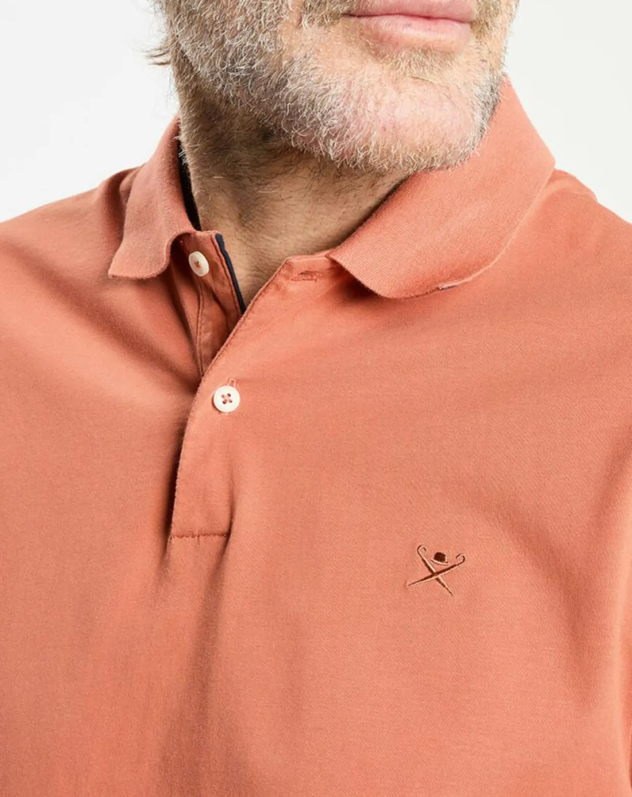 Homme Hackett London Polos^Polo en Jersey Regular Fit uni Smart orange moyen