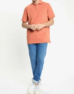 Homme Hackett London Polos^Polo en Jersey Regular Fit uni Smart orange moyen