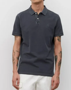 Homme Marc O'Polo Polos^Polo manches courtes Piqué Coton Bio bleu marine