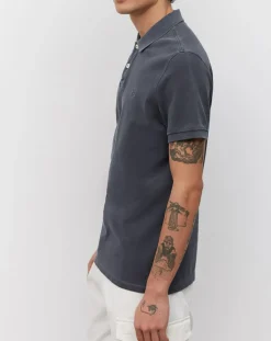 Homme Marc O'Polo Polos^Polo manches courtes Piqué Coton Bio bleu marine
