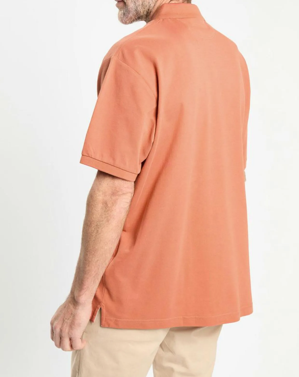 Polo manches courtes uni piqué orange moyen-Hackett London
