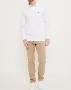 Polo manches longues Classic blanc-Country Classics by MCS Outlet