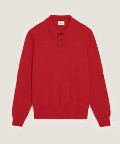 Polo Nolan 100% Laine rouge-Rodier Sale