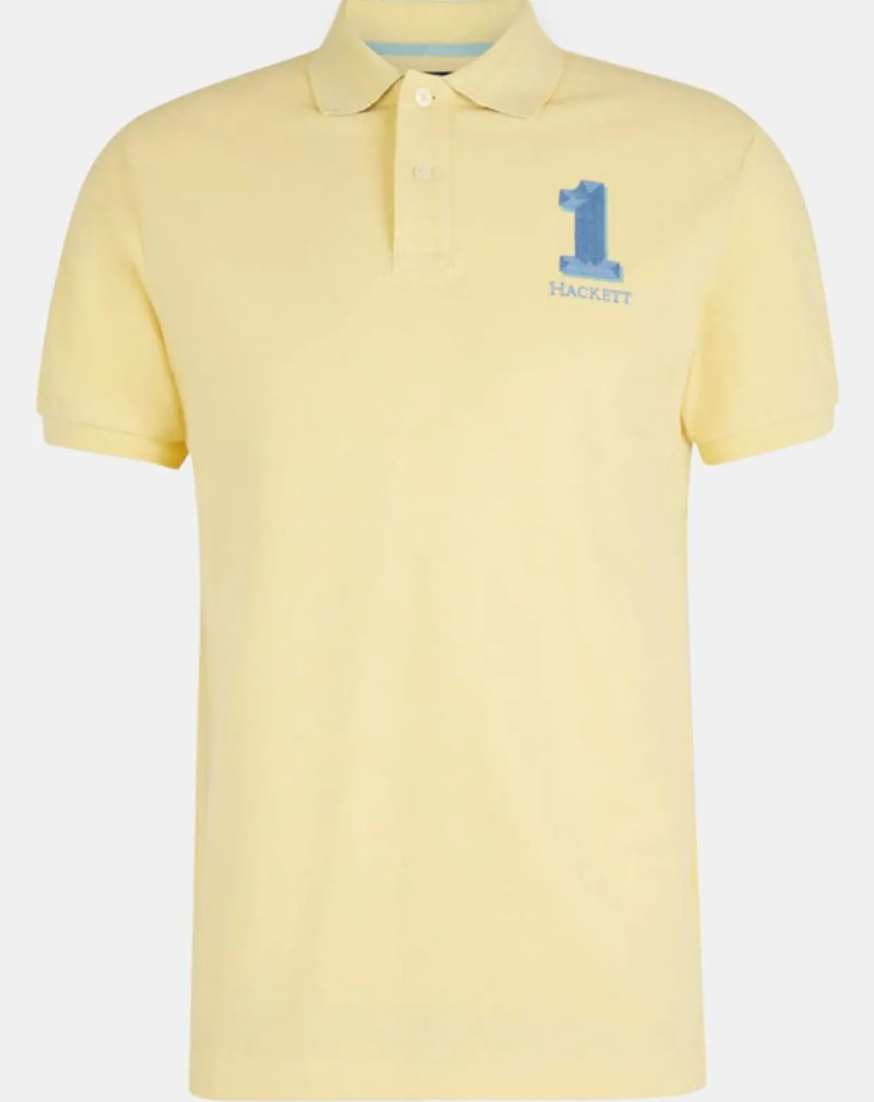 Homme Hackett London Polos^Polo Numéro 1 jaune clair