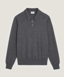 Polo Oscar 100% Laine gris foncé-Rodier New