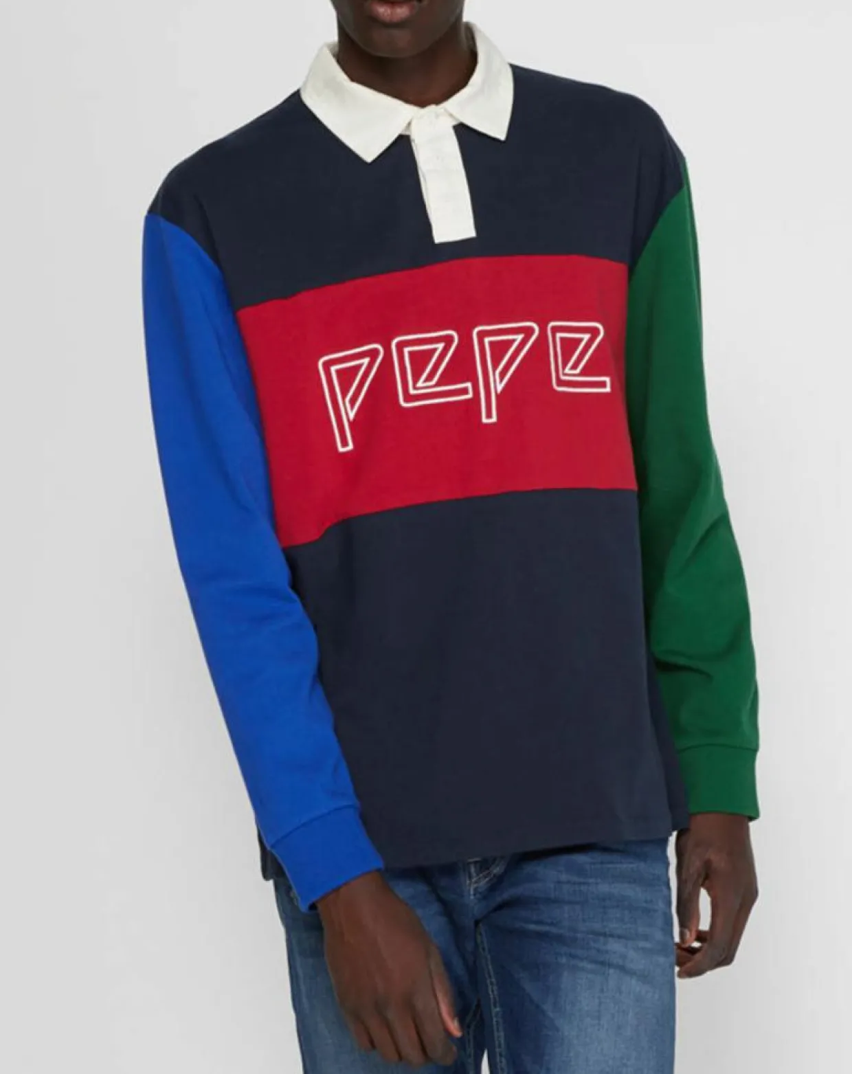 Polo Plakem Colorblock multicolore-Pepe Jeans Outlet