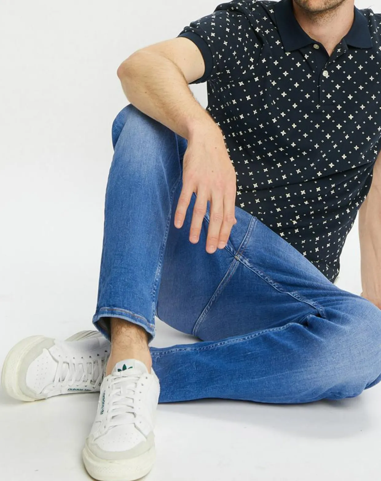 Polo Regular Fit 100% Coton Bio imprimé bleu marine-Scotch & Soda Best