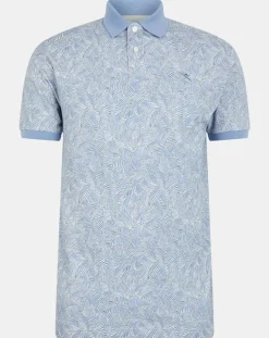 Polo Regular Fit à imprimé feuilletage bleu clair-Hackett London Sale