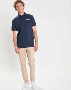Polo Regular Fit Aston Martin Racing Détail Col bleu marine-Hackett London