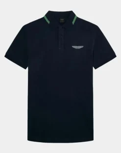 Polo Regular Fit Aston Martin Racing Détail Col bleu marine-Hackett London