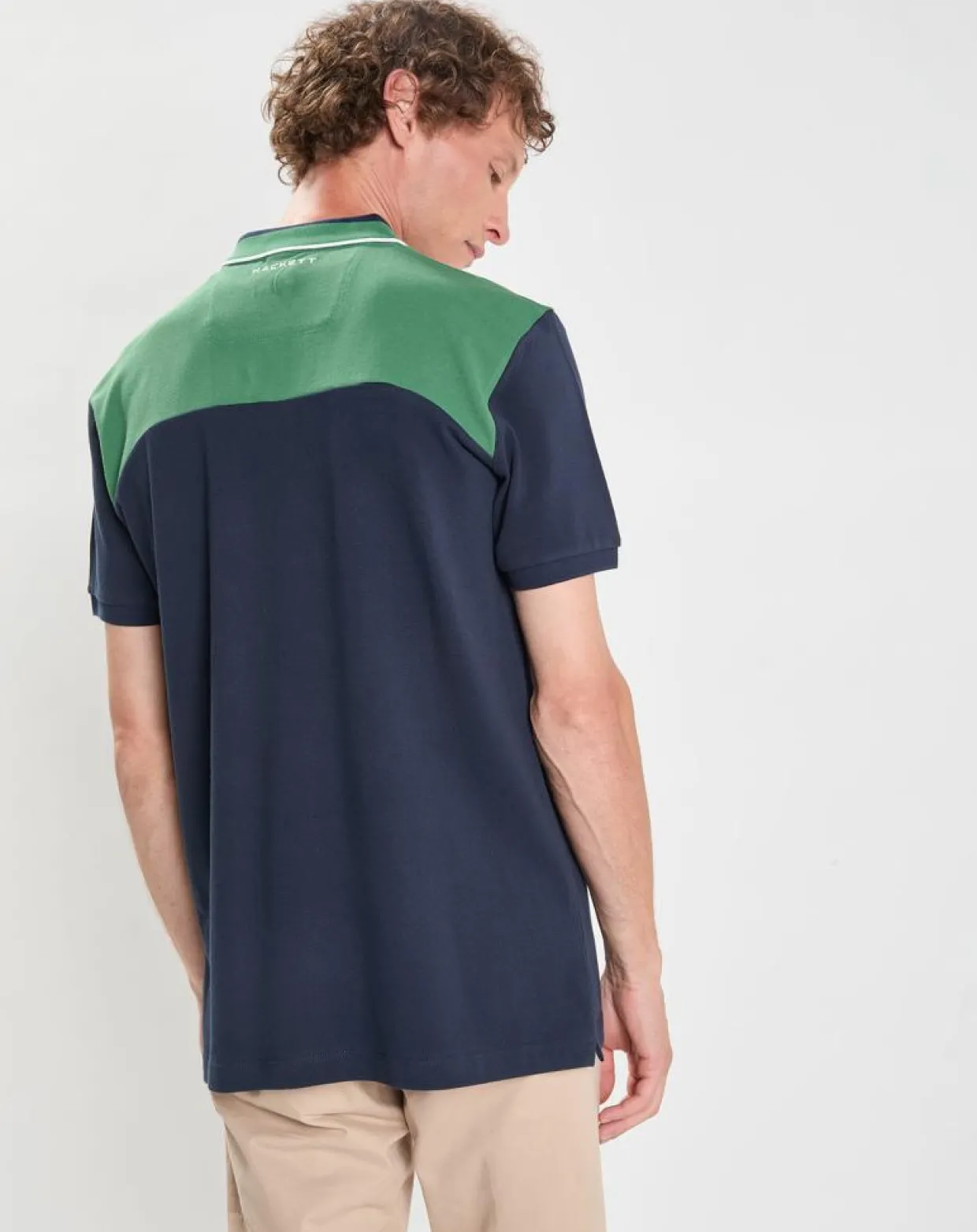 Homme Hackett London Polos^Polo Regular Fit Aston Martin Racing Colorblok bleu foncé/vert