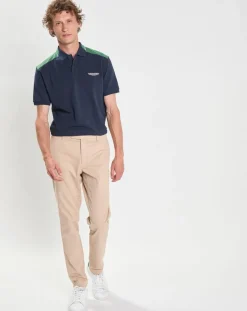 Homme Hackett London Polos^Polo Regular Fit Aston Martin Racing Colorblok bleu foncé/vert