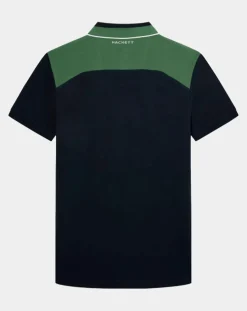 Homme Hackett London Polos^Polo Regular Fit Aston Martin Racing Colorblok bleu foncé/vert