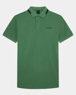 Homme Hackett London Polos^Polo Regular Fit Aston Martin Racing Détail Col vert clair