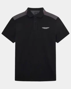 Polo Regular Fit Aston Martin Racing Colorblok noir/gris-Hackett London Sale